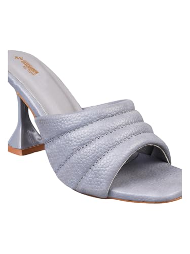 Image of SilverArrow Chunky Spool Heels Comfortable & Trendy Party Block Heel Sandals For Women