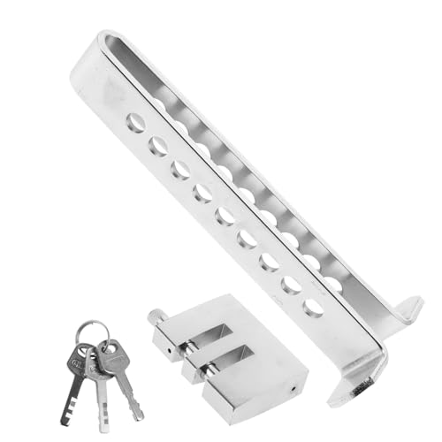 BUGUUYO Cerradura Antirrobo Para Coche Bloqueo Del Volante Del Coche Cerraduras Dispositivo Antirrobo Deber Agarre Electrónico Gancho Ciclo Portátil Tu Cerrar Control Freno Planchar Silver