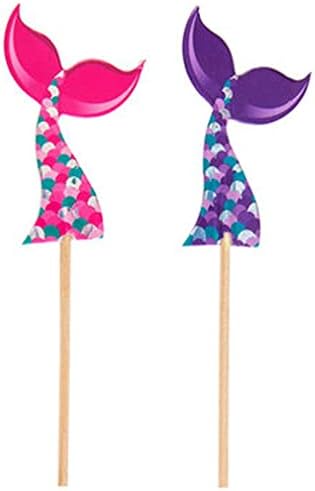 Craft Supply Mermaid Cupcake Decor - Decorate 24 Cupcakes with Mermaid Tail Picks! 1706787 0