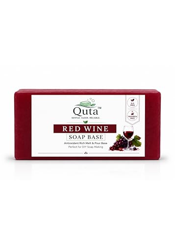 Image of Red Wine Glycerin Soap Base 950 g - Luxury Glow Enhancing Natural Melt & Pour Soap Base for DIY Soap Making | SLS Free, Paraben Free, Alcohol Free |