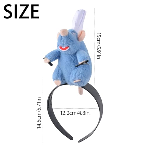 MUNSKT Entzückendes Plüsch-Cartoon-Bangs-Clip-Stirnband, lustiges einzigartiges Haar-Accessoire, für Make-up-Partys, Bühnenshows, Theateraufführungen, Waschen des Gesichts (lustig, Einheitsgröße