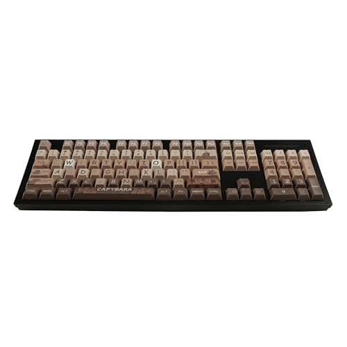 Image of YMDK Cherry Profile Kapibala 5 Sides Over Dye Sub Thick PBT Coffee KEYCAP for MX Mechanical Keyboard 61 68 84 87 96 104 108