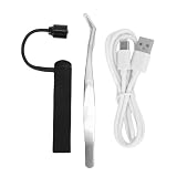 BAFOVY LED-UV-Wimpernlampe, 1 W, 395 Nm, Schnelles Kleberhärtungslicht, Tragbare Pinzettenlampe für Wimpernverlängerung (schwarz) (BLACK)