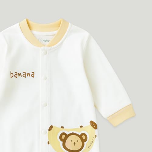 Image of Kidbea Soft Cotton Unisex Baby Onesie Romper | Cute & Multiple Prints Full Sleeve Sleepsuit for Infant | Comfortable Trendy Bodysuit