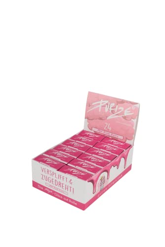 PURIZE Pink Rolls Box - 24 x 4 Meter - Endless-Papers Roll - Organische und geschmacksneutrale Paper Rolls Cover