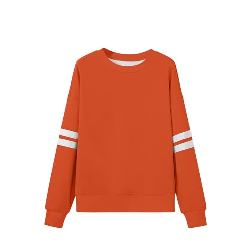Women's Oversized Crewneck Sweatshirt Long Sleeve College Stripe Pullover - image 3
