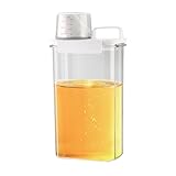 洗濯洗剤ディスペンサー - 2300ml 気密液体保存容器 透明耐湿容器 計量カップ付き 多用途収納 | 洗剤用ディスペンサー 小麦粉 米豆 シリアル用
