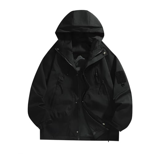 [VYOOU] メンズ アウター ジャケット コート アノラックパーカー 大きいサイズ 登山ジャケット 防風 防寒 登山服 保温 撥水性 無地