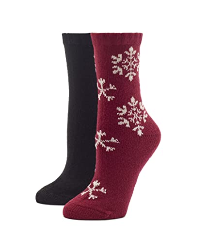 HUE Ecosoft Snow Flake Boot Socks 2-Pair Pack