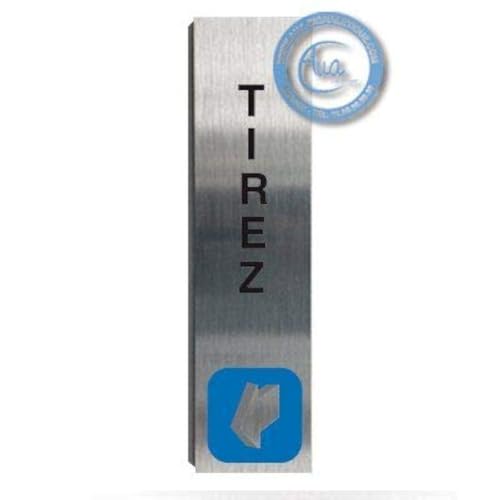 Plaque de porte aluminium brossé imprimé -Dimensions 200 x 50 mm - Double face adhésif au dos - Impression UV directement sur l'aluminium (Pas de contre collage) (Tirez vertical)