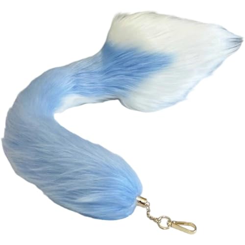 Porte-clés queue de renard, bijou de sac en peluche soyeuse - 2