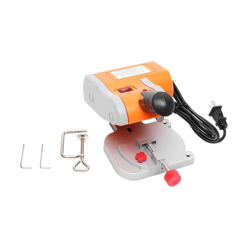 EEYBLAEEY 45° Miter Mini Benchtop Cut-Off Saw,Hobby Crafts Mini Cuts Wood Metal W/Clamping Tool,Adjustable Cutting Angle & 7800r/Min For Metal Wood Plastic.