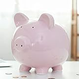 My First Money Bank: un banco de inicio para niños pequeños, comience el proceso de ahorro agregando efectivo a esta linda alcancía.Se adapta a la decoración de cualquier habitación, esta adorable alcancía es hermosa como la primera alcancía de un bebé o un niño.