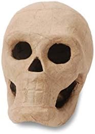 Darice Bulk Buy DIY Crafts 3-D Paper Mache Skull 5.5 inch (6-Pack) 2876-35