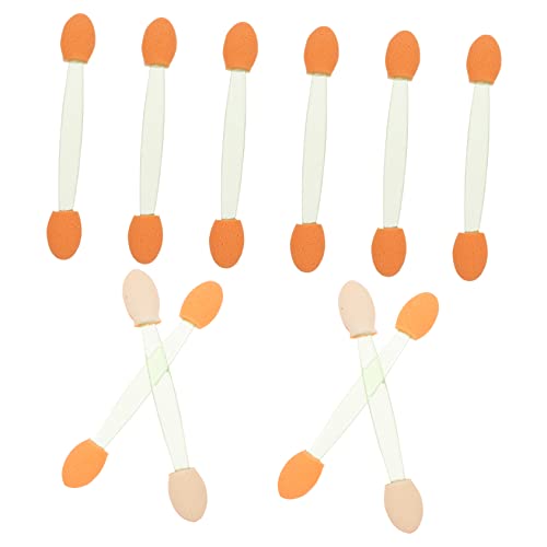 NULYLU Double-head Eye Shadow Brush 100pcs Disposable Makeup Tools Latex Sponge Applicators for Beginners and Professionals