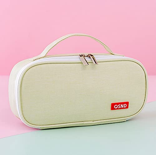 Federmäppchen Mädchen Junge Pencil Case mit Grossem Bleistiftetui Große Aufbewahrung Bleistift Canvas Federtasche 3 Fächer für High School College Generation Mädchen Jungen Teen Geschenk Cover