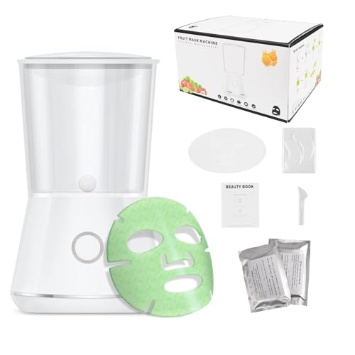 Masken Maschine mit 16 Stück Kollagen Gesichtsmasken Maschine Gesichtsmaske Hautpflege Diy Natürliche Obst Gemüse Mask Maker FüR Maske Professional Use Women Home(Battery)