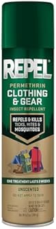 Repel Permethrin Clothing And Gear Insect Repellent, 6.5 Ounces, Aerosol Insect Repellent For Clothing And Gear Including Nets, Tents, Sleeping Bags And Backpacks