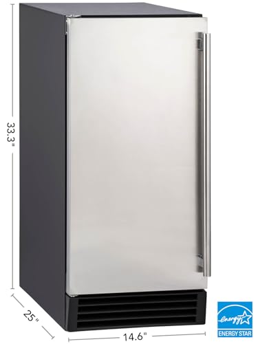 Maxx Ice MISCIM - BL50 Mim50 60Lb Premium Clear Ice Cube Maker Machine For Built-In Undercounter Or Freestanding Household Residential Or Commercial Use thumb #2