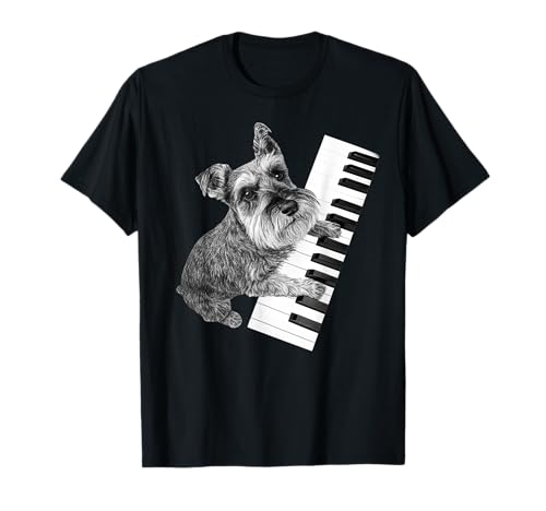 Schnauzer jouant du pianiste amateur de chiens T-Shirt