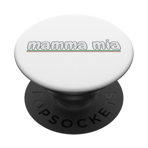 Funny Mamma Mia Detto Italiano Strisce Bandiera Italia PopSockets PopGrip Adesivo