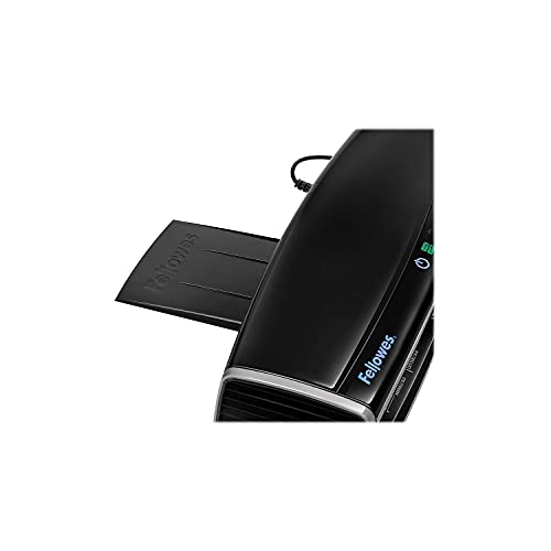Fellowes Laminator Venus 2 125, Rapid 30-60 Second Warm-up Laminating Machine, with Laminating Pouches Kit (5734801), Black, Silver, 5.1" x 21.3" x 8.2"