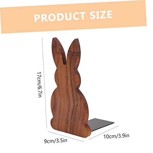 Sujetalibros de madera IMIKEYA conejo el regalo ideal para lectores 3