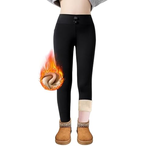 FILOWA Fleece Lined Leggings for Girls Cover