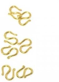 2 Latch Hook S Gold 11x11x1.5 mm Sold in packs of 2