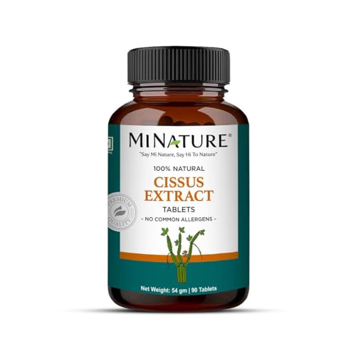 mi Nature Cissus Extract Tablets |Plant Based| Free from Chemical & Preservative| Gluten Free Non-GMO |90 Tablet, 45 Days Supply 1000mg