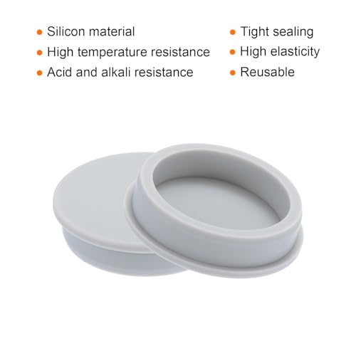 Image of MECCANIXITY High Temp Silicone Plug Mount Dia 73.6mm /2.9 Inch T Shaped Rubber Stopper Hole Plugs for Powder Coating Plating Waterproof Sealing Plugs Grey Pack of 1(OD 80mm /3.15 Inch), Gray