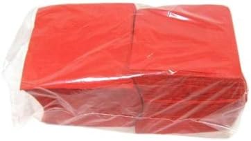 BulkySoft Cocktail Napkins Red 24cm - Pack of 100 | 2ply Paper Napkins, Bar Caddy Napkins