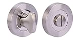 HANDLEZONE® Bathroom Toilet Door Thumb Turn and Release Deadbolt Kit - Dual Finish Polished/Satin Nickel - 76mm Bolt with 57mm Backset - Image 2