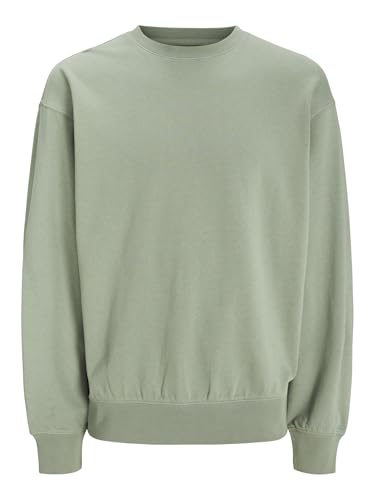 JACK & JONES Jjecharge Sudadera con Cuello Redondo Noos, Iceberg Green, XL para Hombre