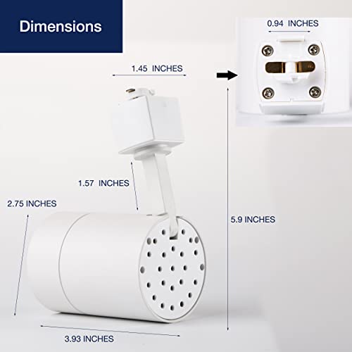 Flsnt 4-Pack Led Track Heads For 2-Wire-1 Compatible Juno Track, 12W (75W Equiv.) Dimmable 24 Degree Led Cylinder Spotlight Light Heads, Cri90, 800Lm, 3000K Soft White, White #TOP5