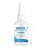 Cemento Dentale Definitivo, Cemento per Denti, Colla per Denti, Riempimento di Fessure, Asciugatura Rapida, Resistente Alle Intemperie e All'acqua, Qualità Alimentare, 50g