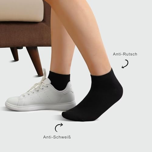 YouShow Sneaker Socken Herren Damen 20 Paar Schwarz Kurzsocken 35-38 – Ansicht 4