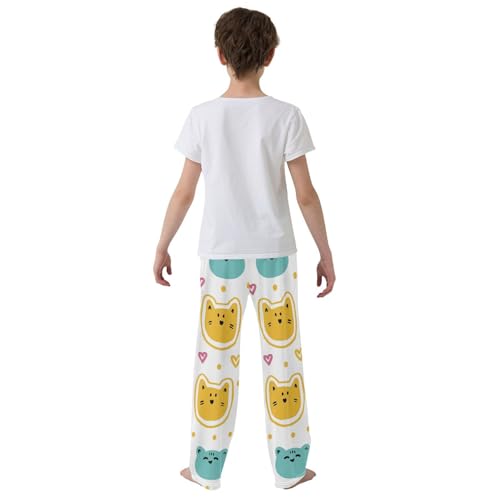 Boys' Pants Animal Funny Colorful Cats Long Bottoms Jogger Pants Elastic Waist Trousers with Pockets S-XL3