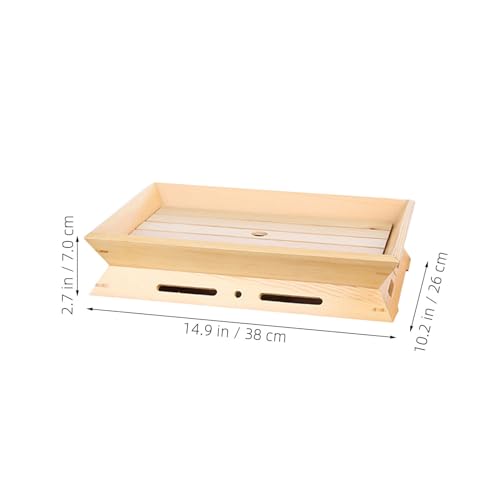 Plato de sushi japonés de madera KALLORY 38x26x7 cm miniatura 2