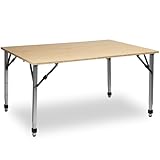 CampFeuer Bamboe campingtafel, 100 x 72 cm, klaptafel, opvouwbare bamboetafel, in hoogte verstelbare tuintafel, vouwtafel, multifunctionele tafel, eettafel, tafel voor camping en tuin