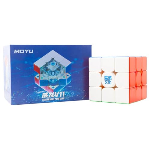 Image of MoYu WeiLong V11 3x3 Magnetic Speed Cube | 8-Magnet Ball-Core, UV Coated Finish & World Record Design | 64 Customization & Dual Adjustment System Puzzle