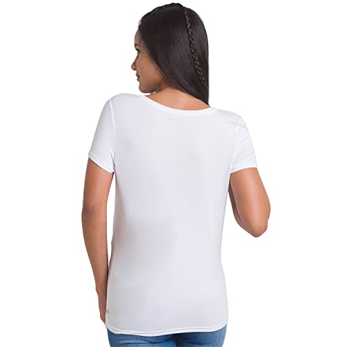 Image of Spykar Olive Green Cotton Blend Three-Fourth Sleeve Printed Casual T-Shirt for Women