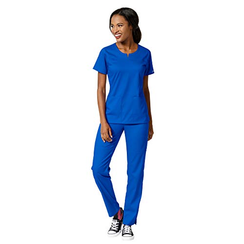 Conjunto de pijama sanitario WonderWink PRO con casaca escote de muesca y pantalón cargo para mujer