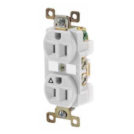 15A Duplex Receptacle 125VAC 5-15R WH
