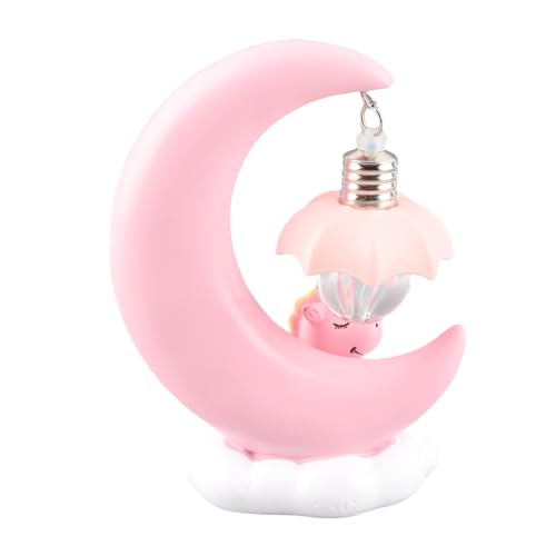 Lámpara de mesa de noche LED en forma de luna 3W miniatura 4