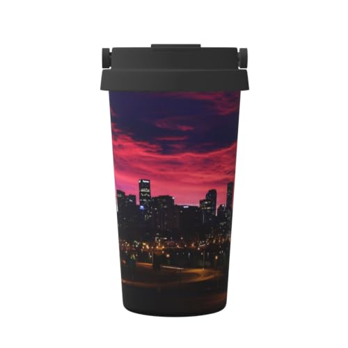 Huynadrp 12oz Stainless Steel Travel Mug with Leakproof Lid