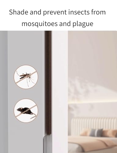Burlete adhesivo marrón para puertas, 9 mm, solución eficaz de ahorro de energía, reducción de ruido, fácil instalación, ideal para ventanas de guillotina