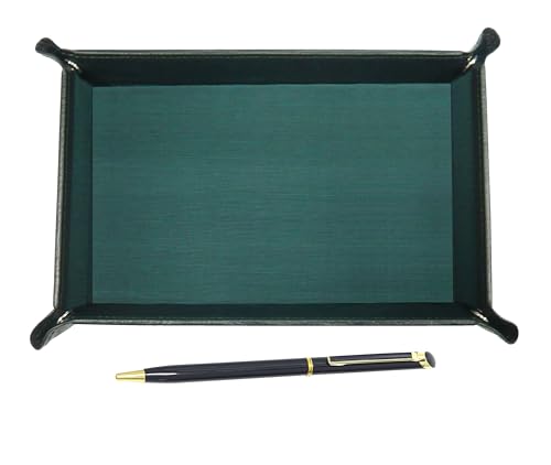 日本製モスグリーン牛革ペントレイ エポキシ回転ボールペンセット 青 TRAMG-WD002-L