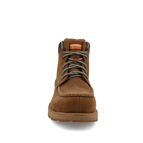 Image of Twisted X Men's 6 inch CellStretch Wedge Sole Boot, Moc Toe Nano Toe with CellStretch, Lion Tan, 8 M