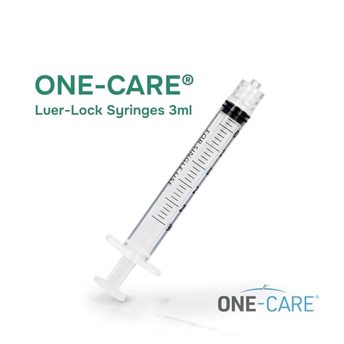 Image of ONE-CARE 3ml /cc Luer-Lock Syringes, 100 /bx Blister-Packed | Safe Backstop, Precise Dosing, Accurate Graduation, High-Transparency Barrel, Silicone-Lubricated Plunger